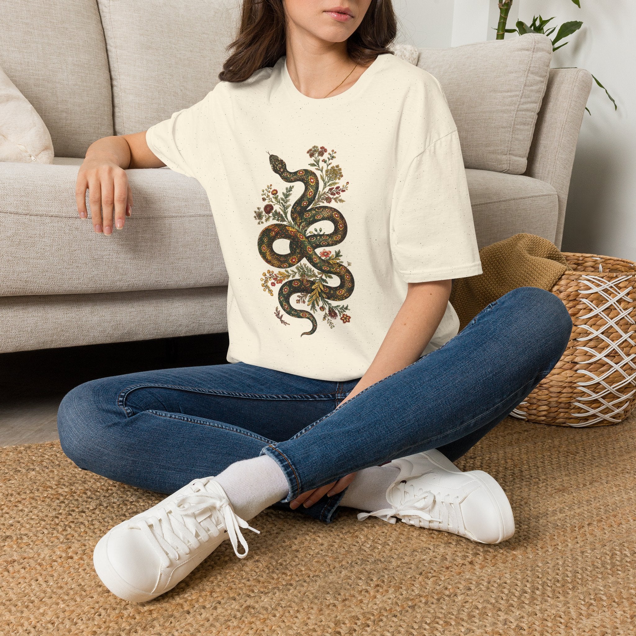 Snake Floral T-Shirt
