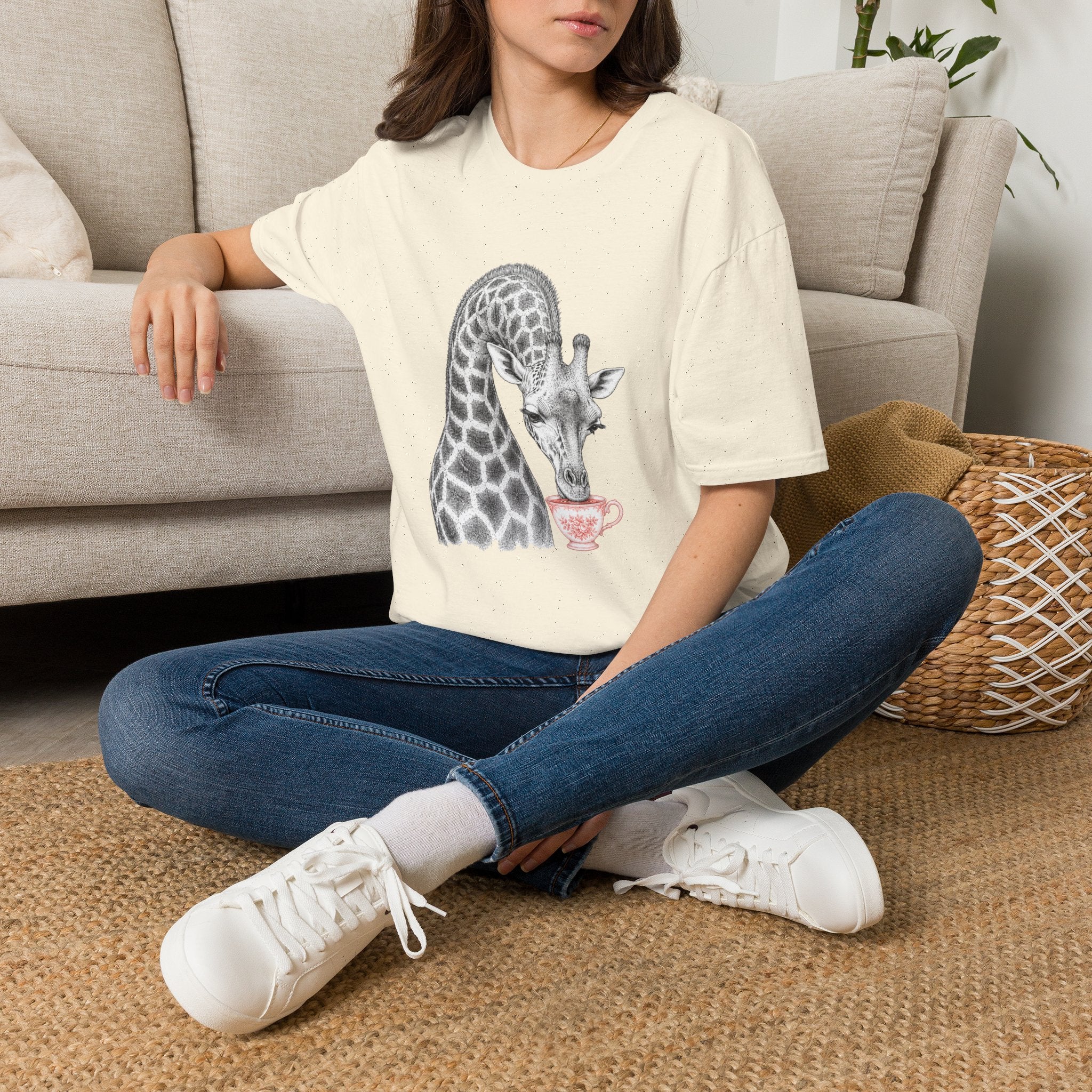 Giraffe Tea Time T-Shirt