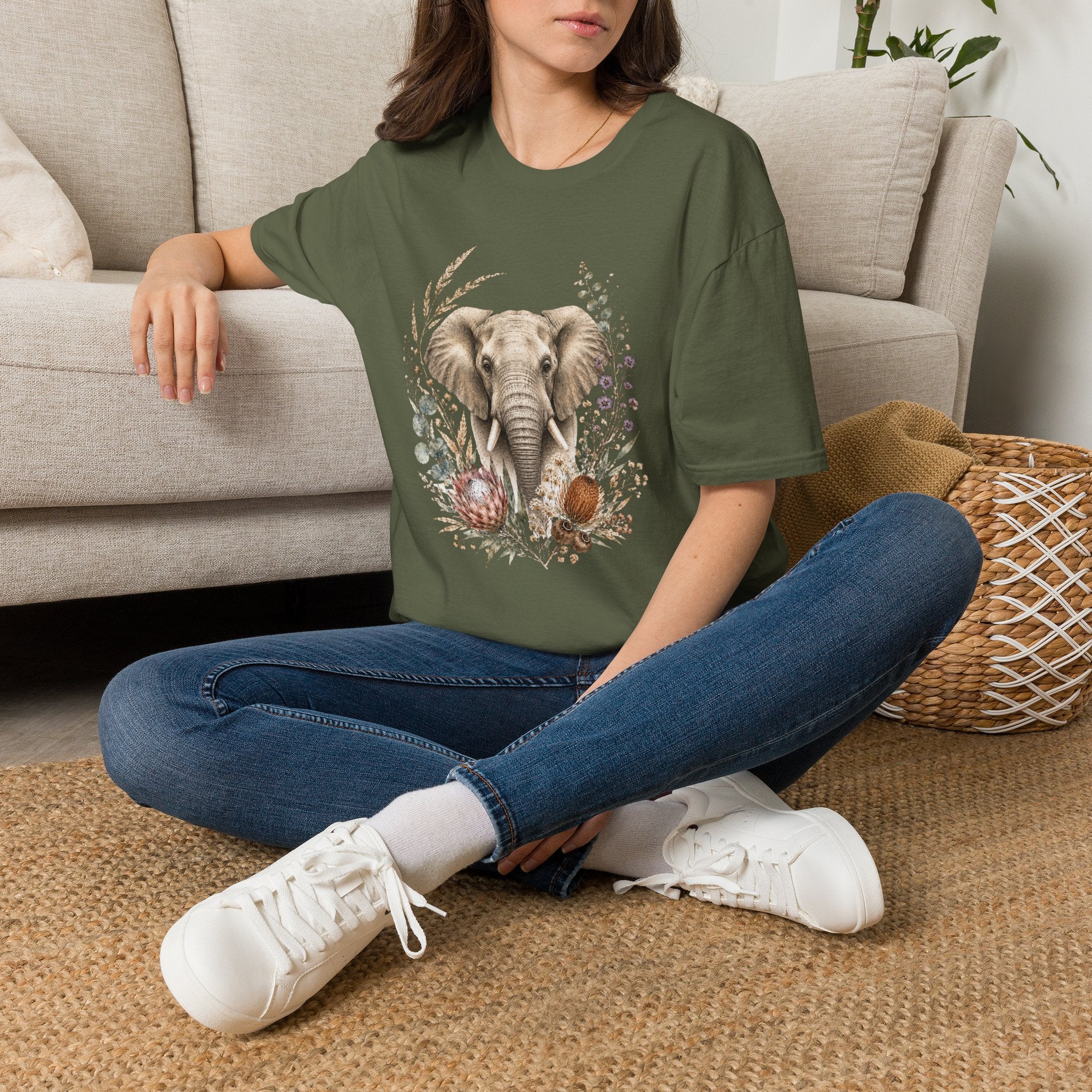 Elephant Floral T-Shirt