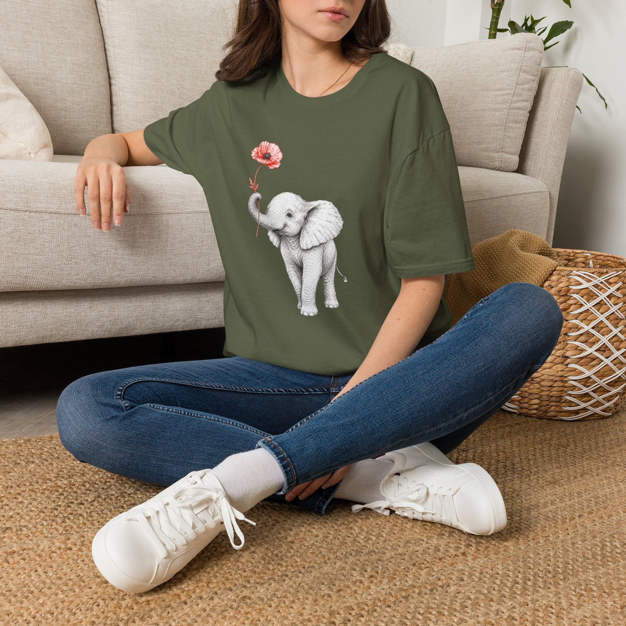 Elephant Poppy T-Shirt