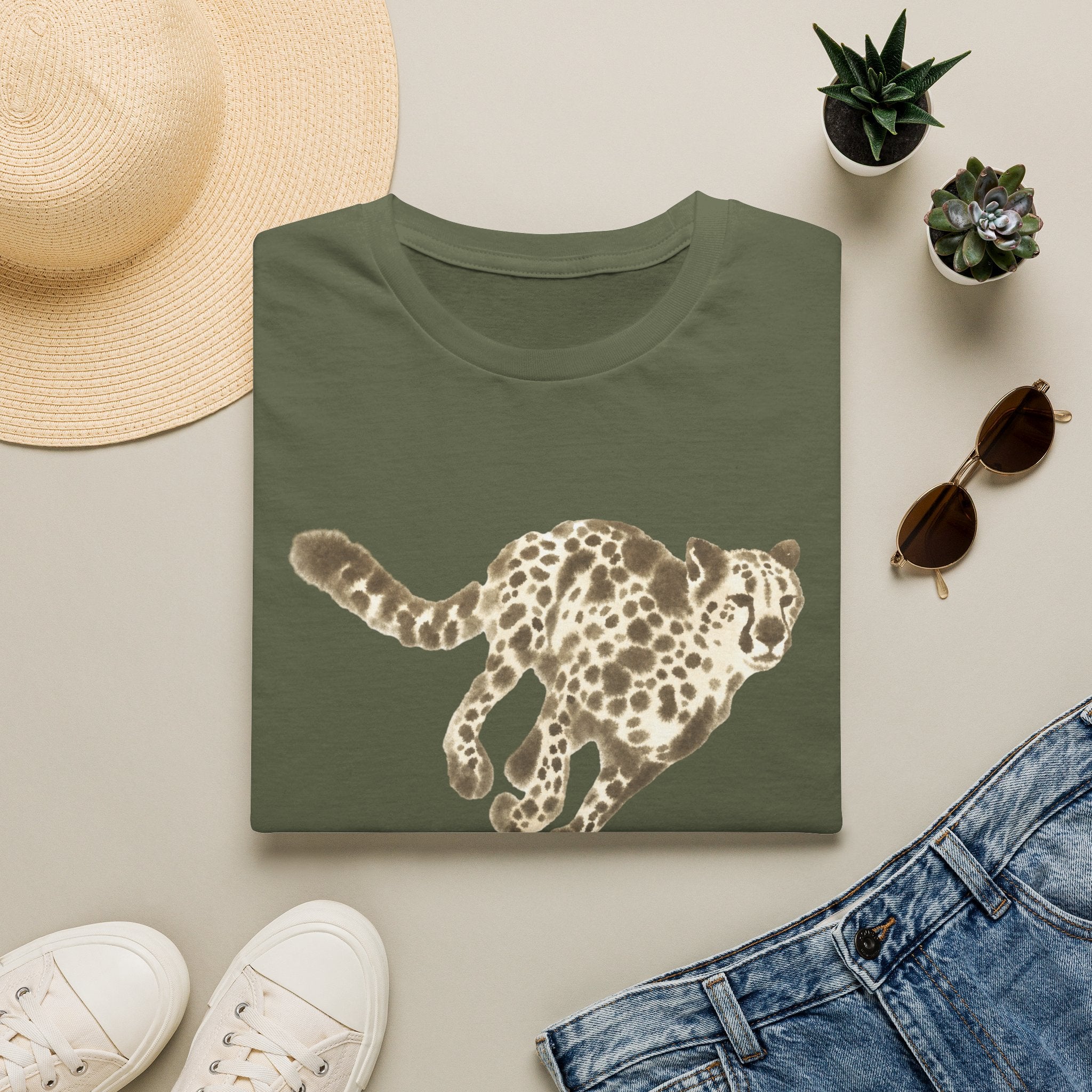Cheetah Watercolor T-Shirt