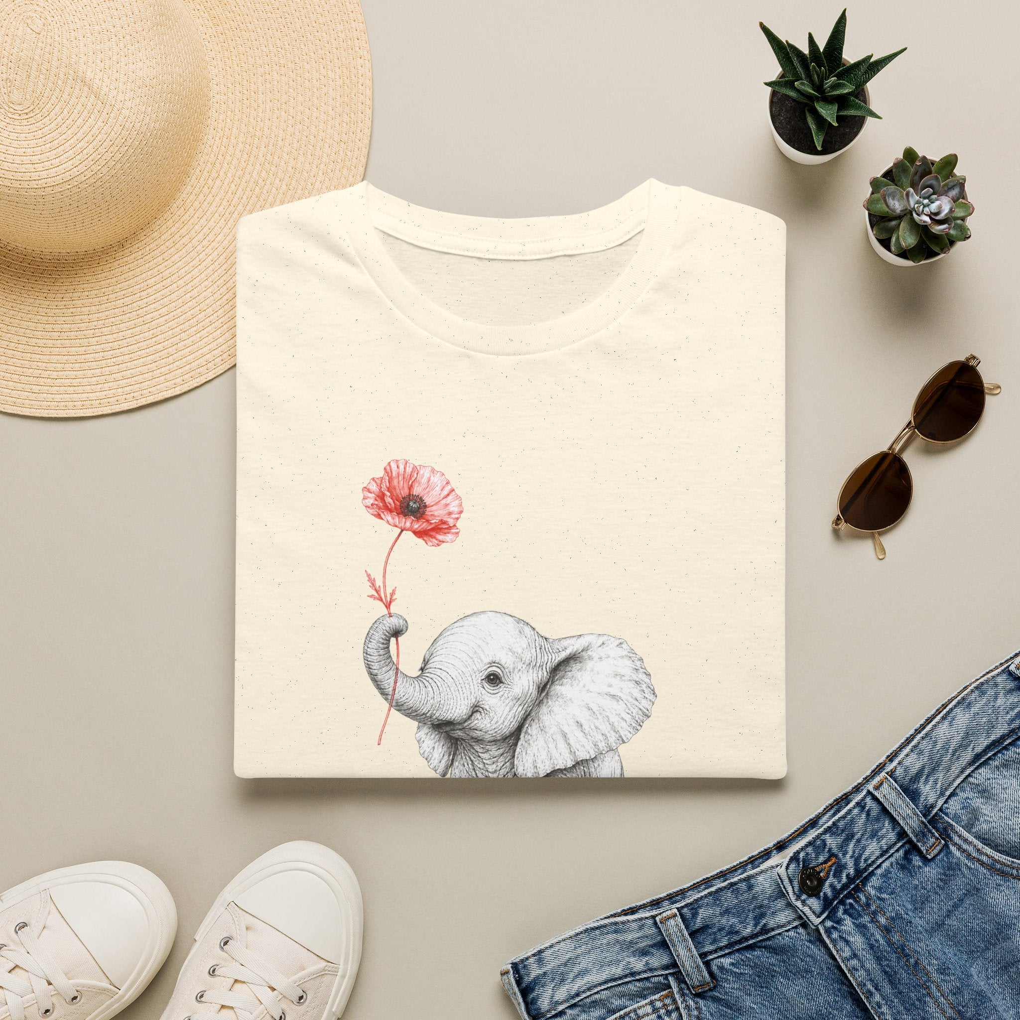 Elephant Poppy T-Shirt