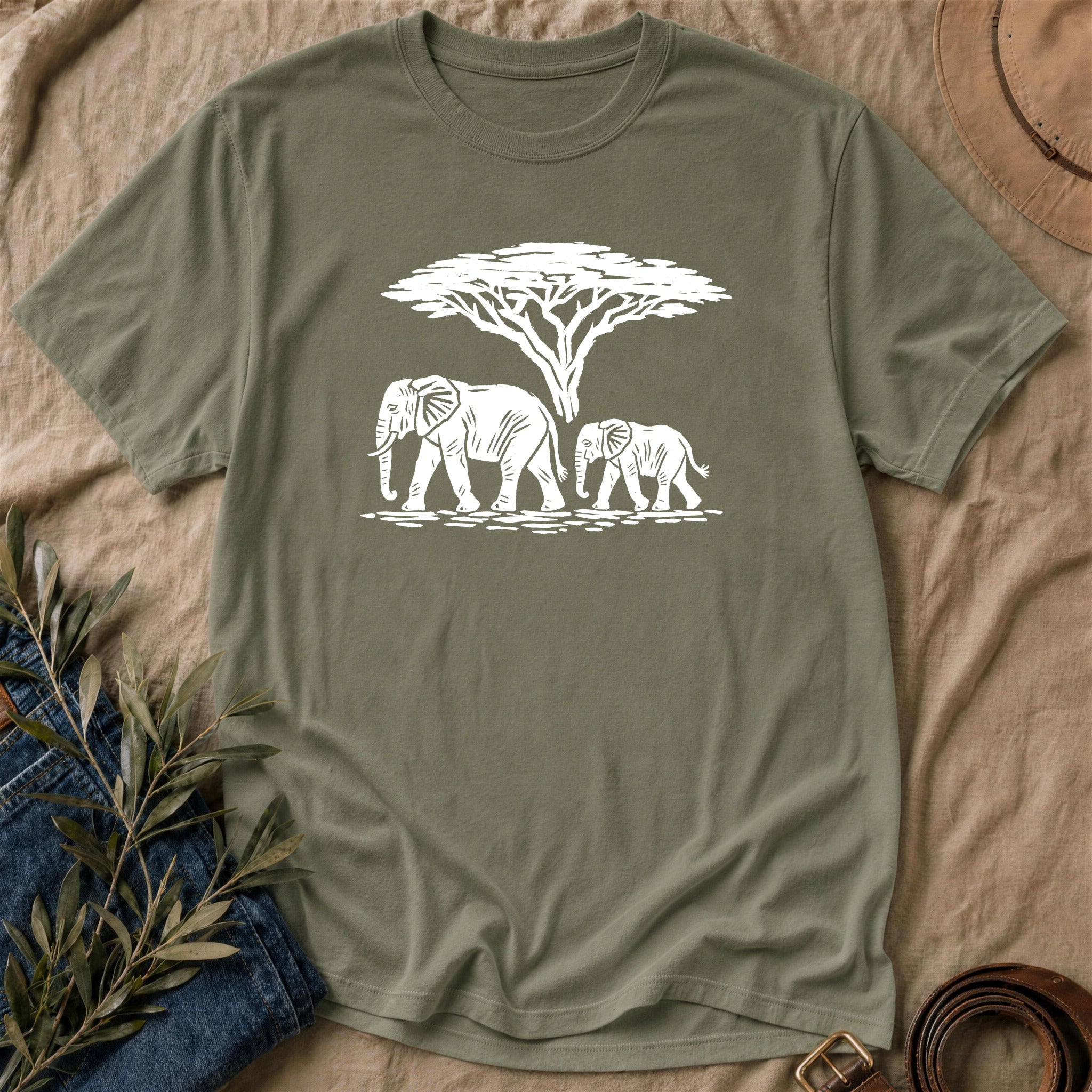 Acacia Elephants - Military Green