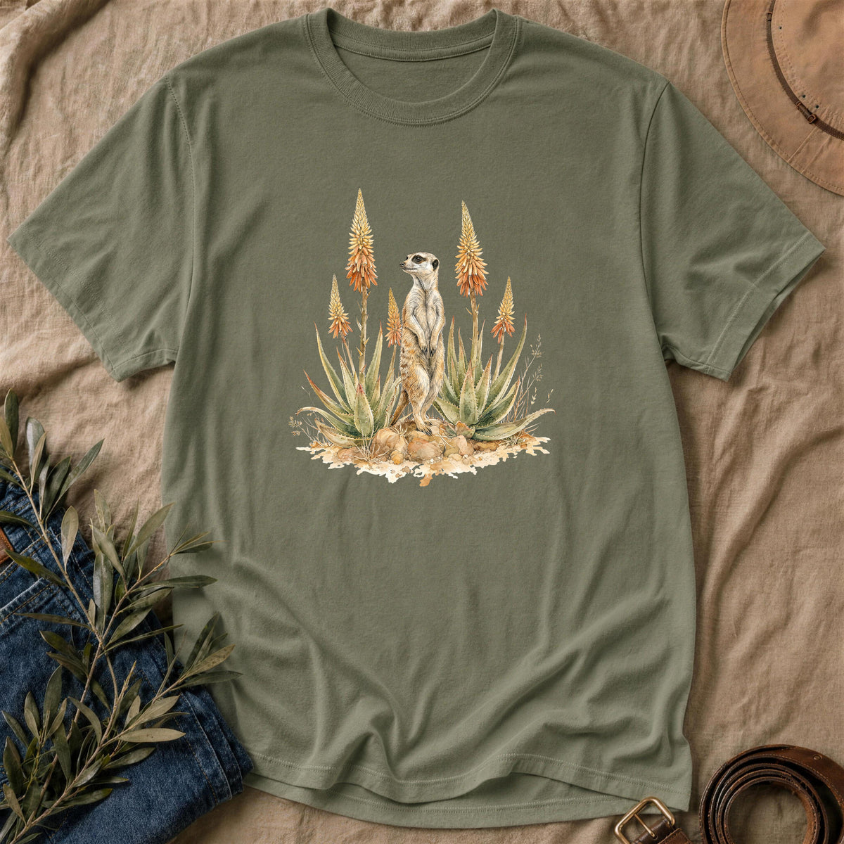Aloe Meerkat - Military Green
