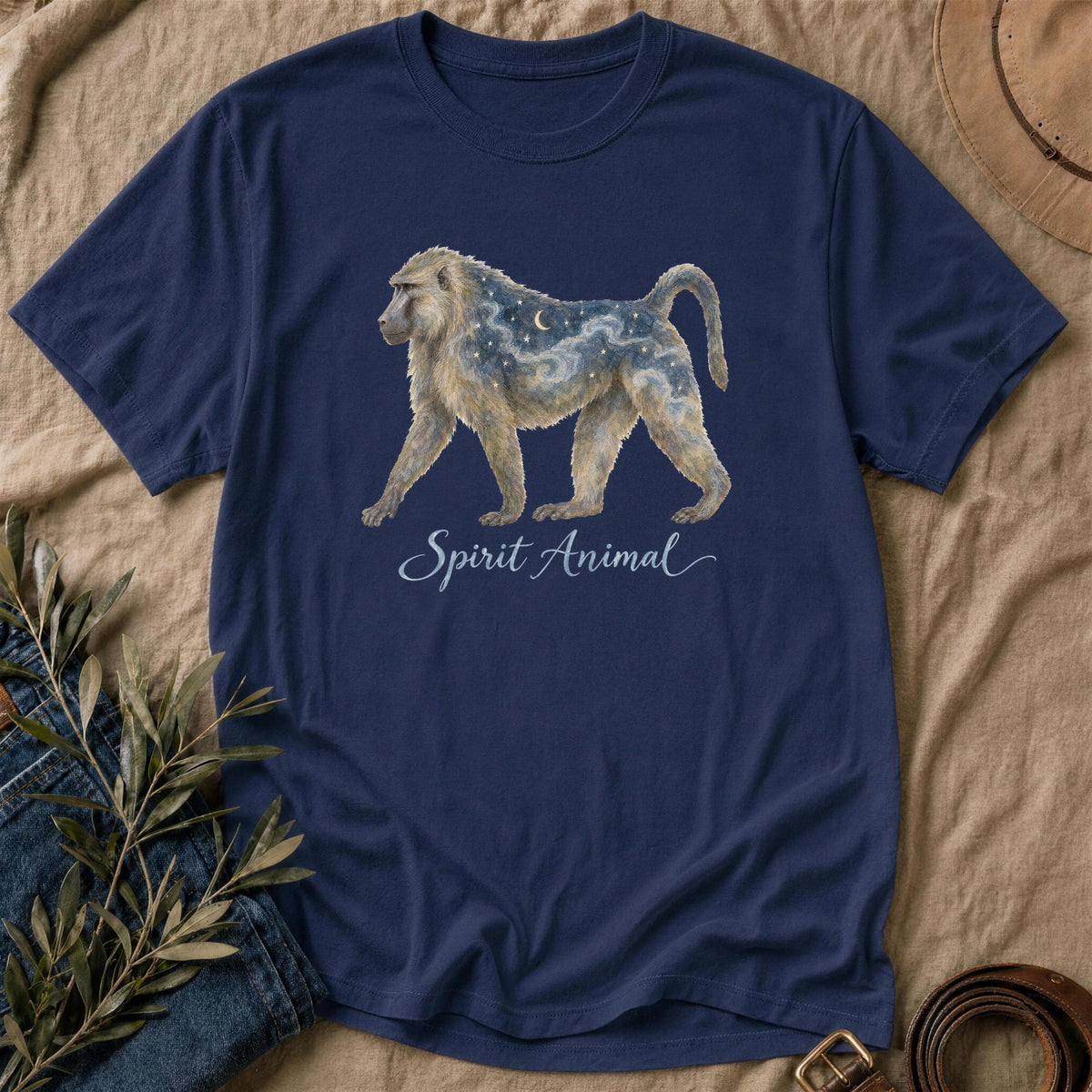 Baboon Spirit Animal - Navy