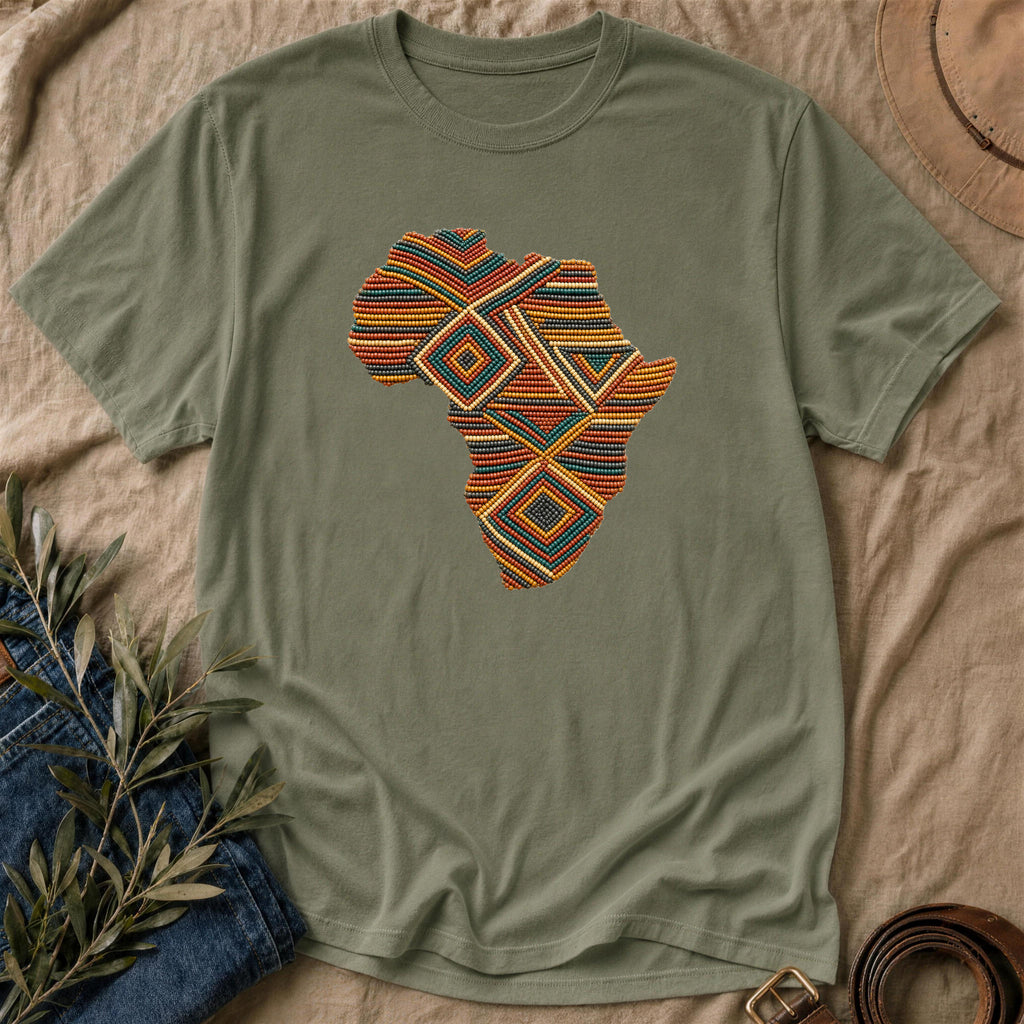Beaded Africa - Military Green