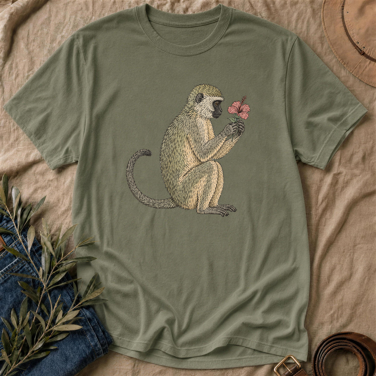 Borrowed Flower - Military Green