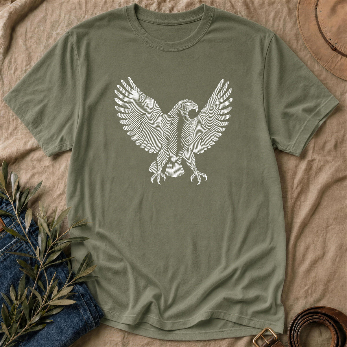 Eagle Print - Military Green
