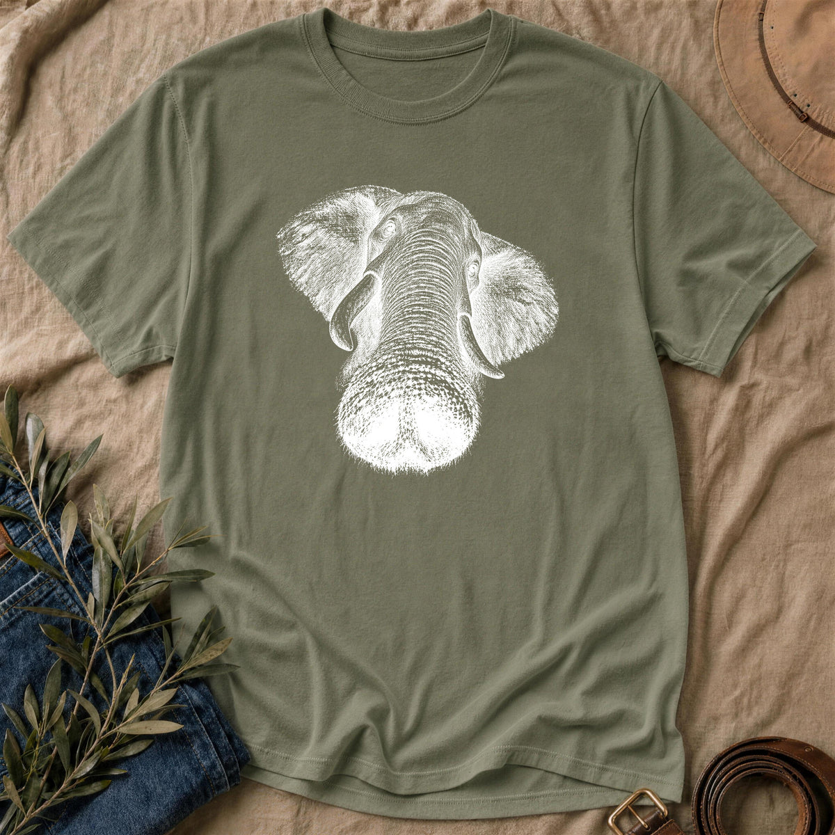 Elephant Selfie - Military Green