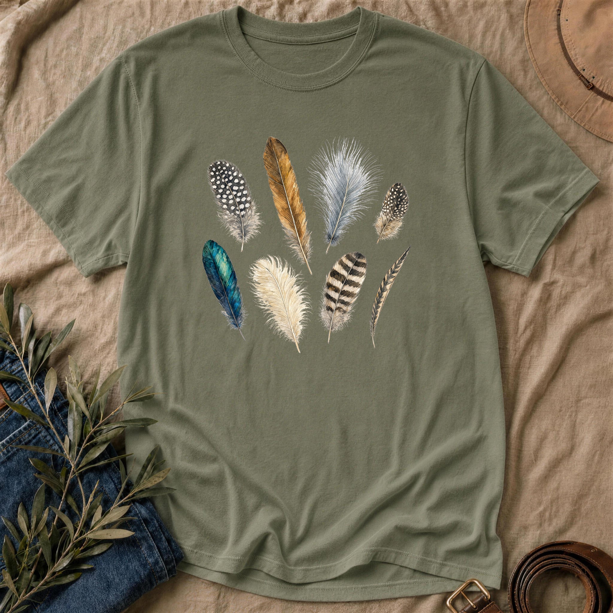 Feather Study - Military Green