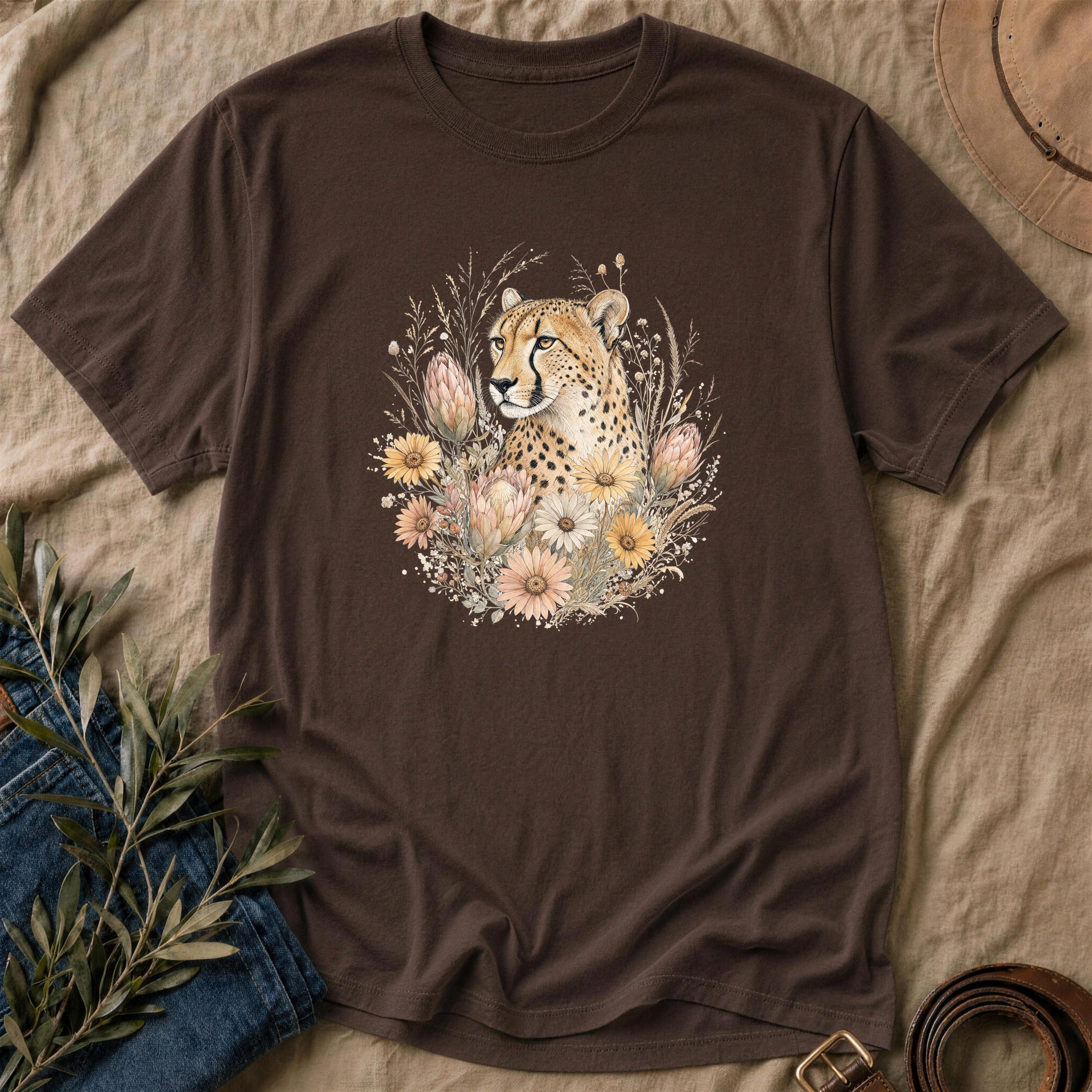 Floral Cheetah - Dark Chocolate