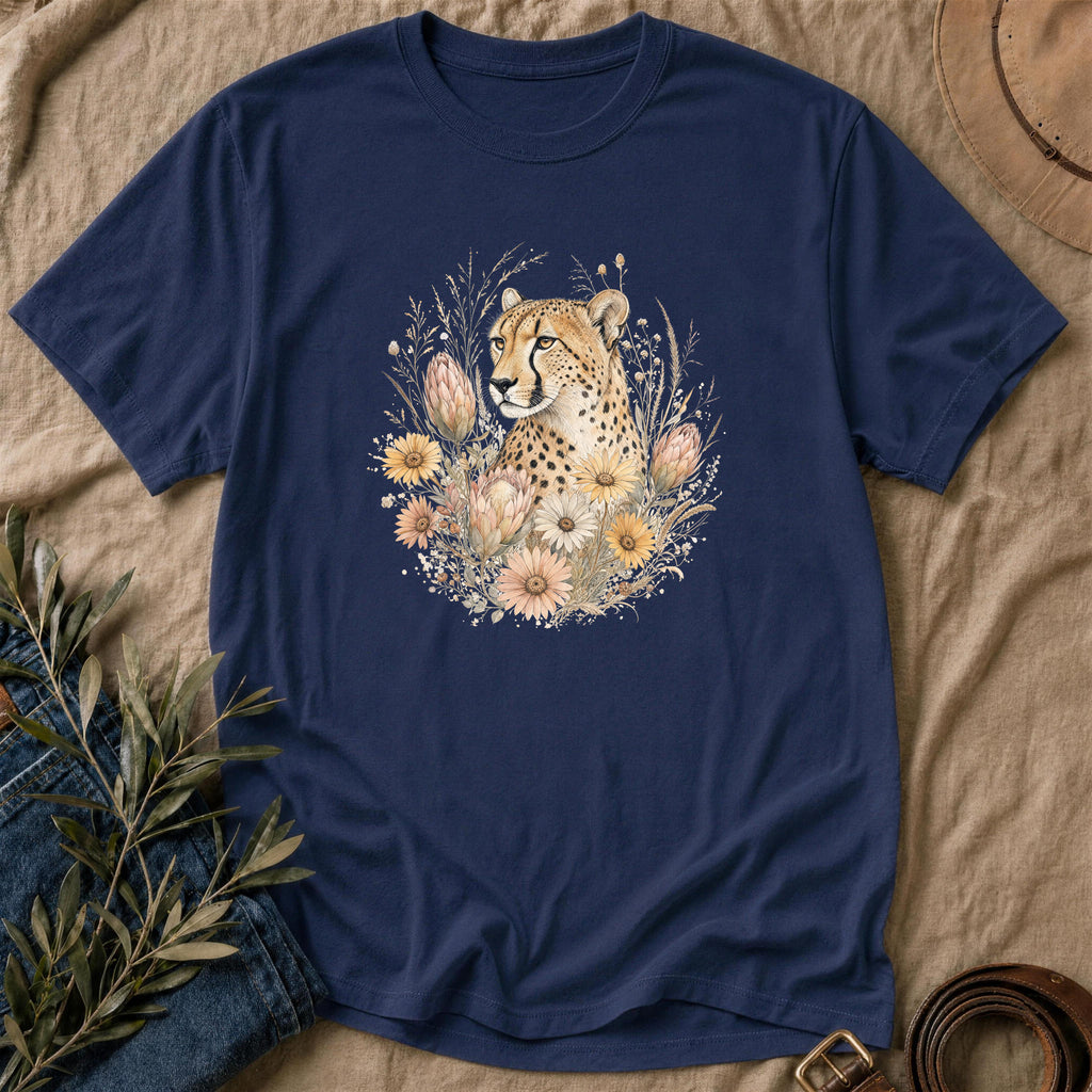 Floral Cheetah - Navy