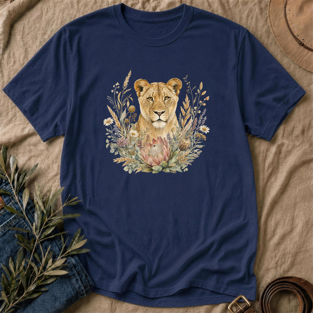 Floral Lioness - Navy