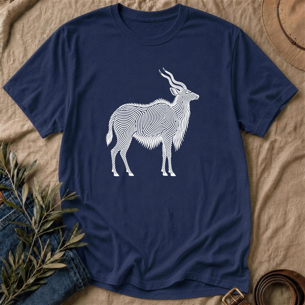 Fringe Print - Navy