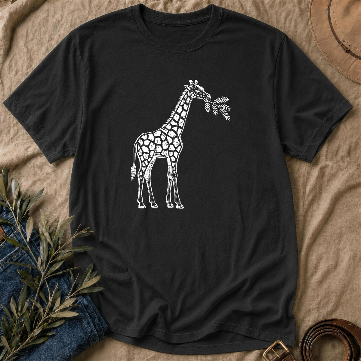 Giraffe Relief - Black