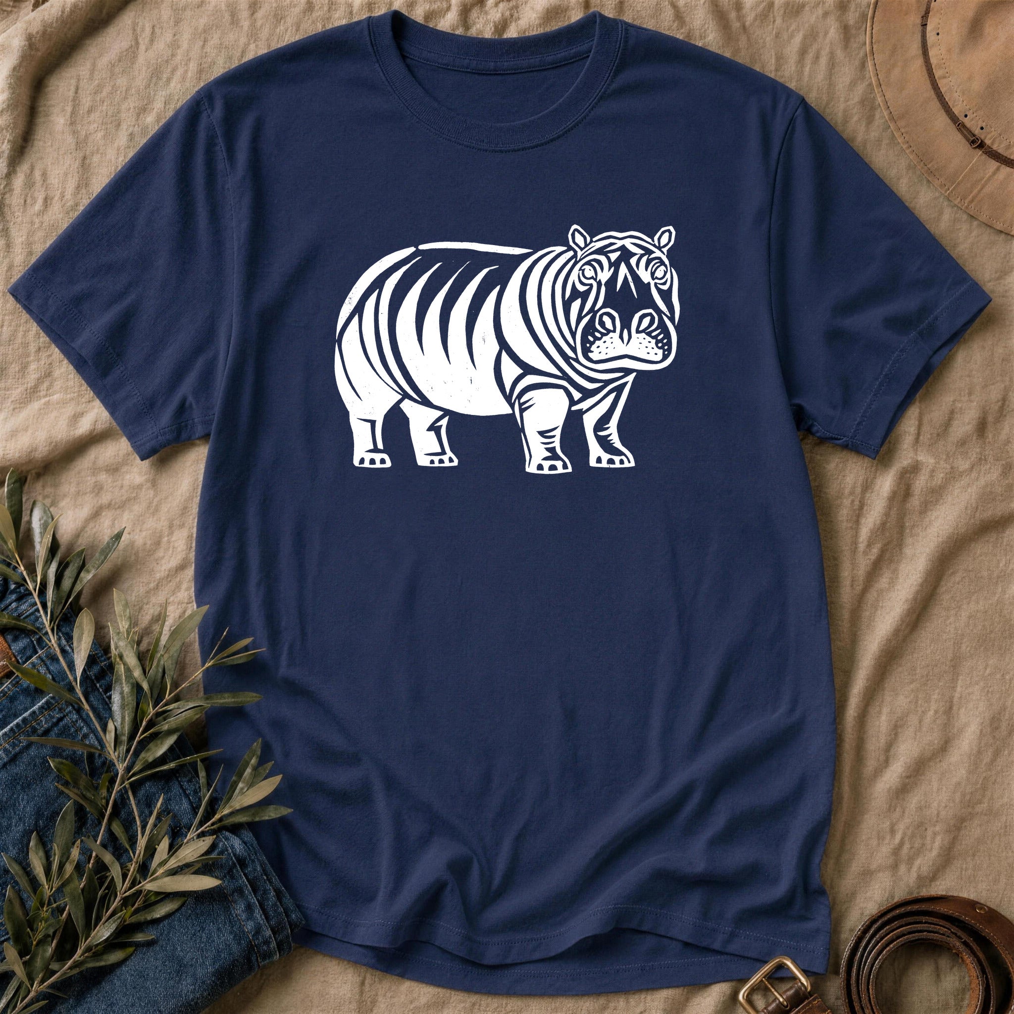 Hippo Relief - Navy