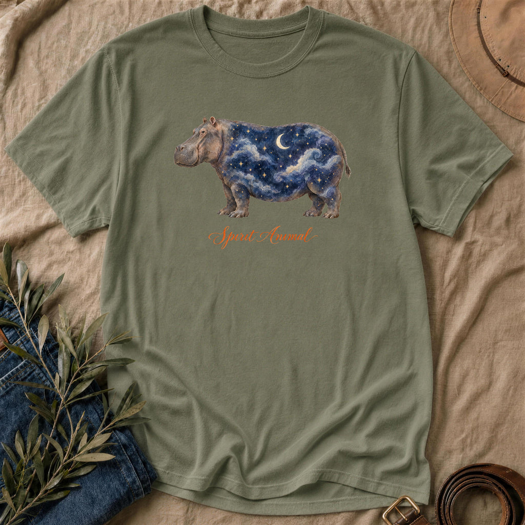 Hippo Spirit Animal - Military Green