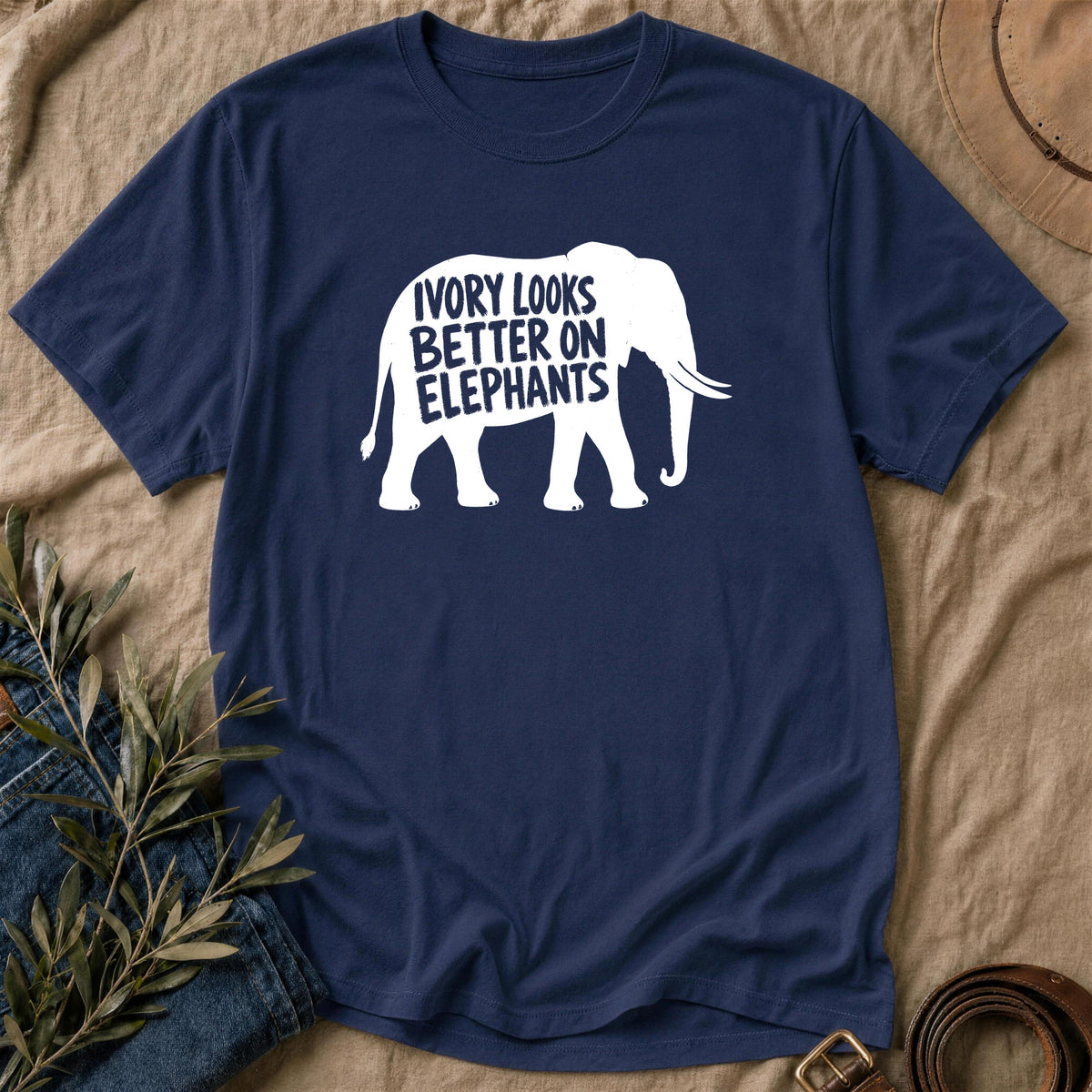 Ivory Looks Better - Navy