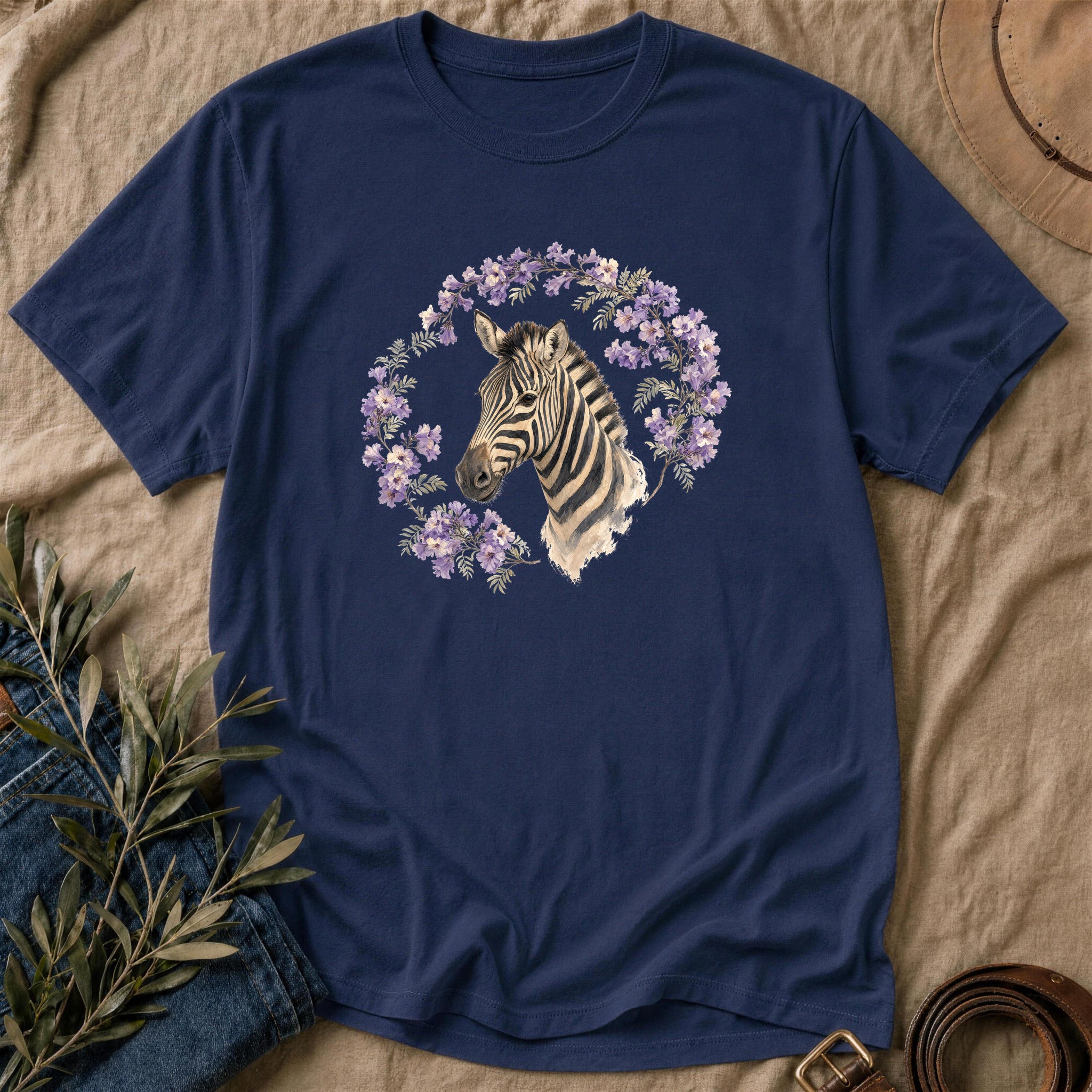 Jacaranda Zebra - Navy