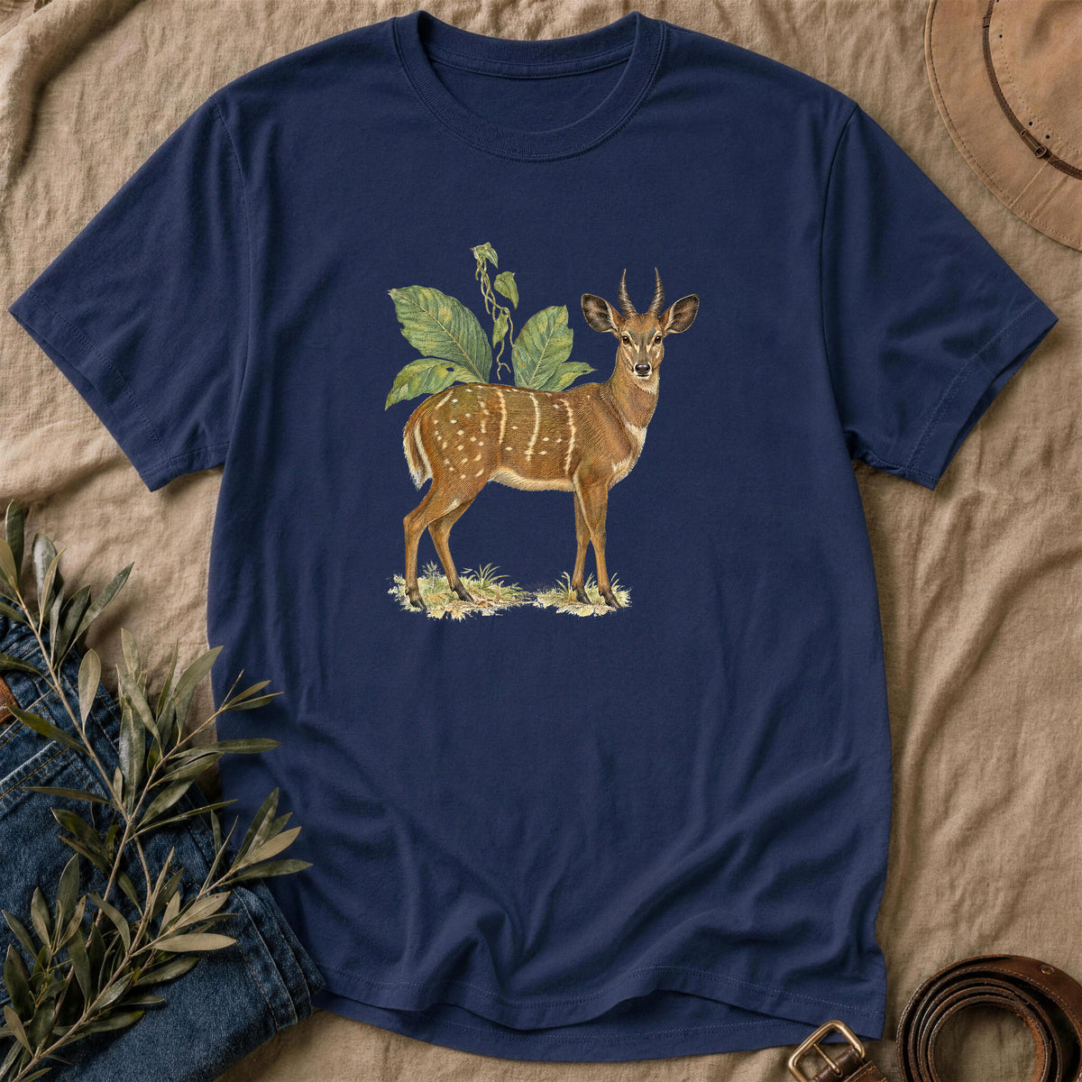 Leaf Shadow - Navy