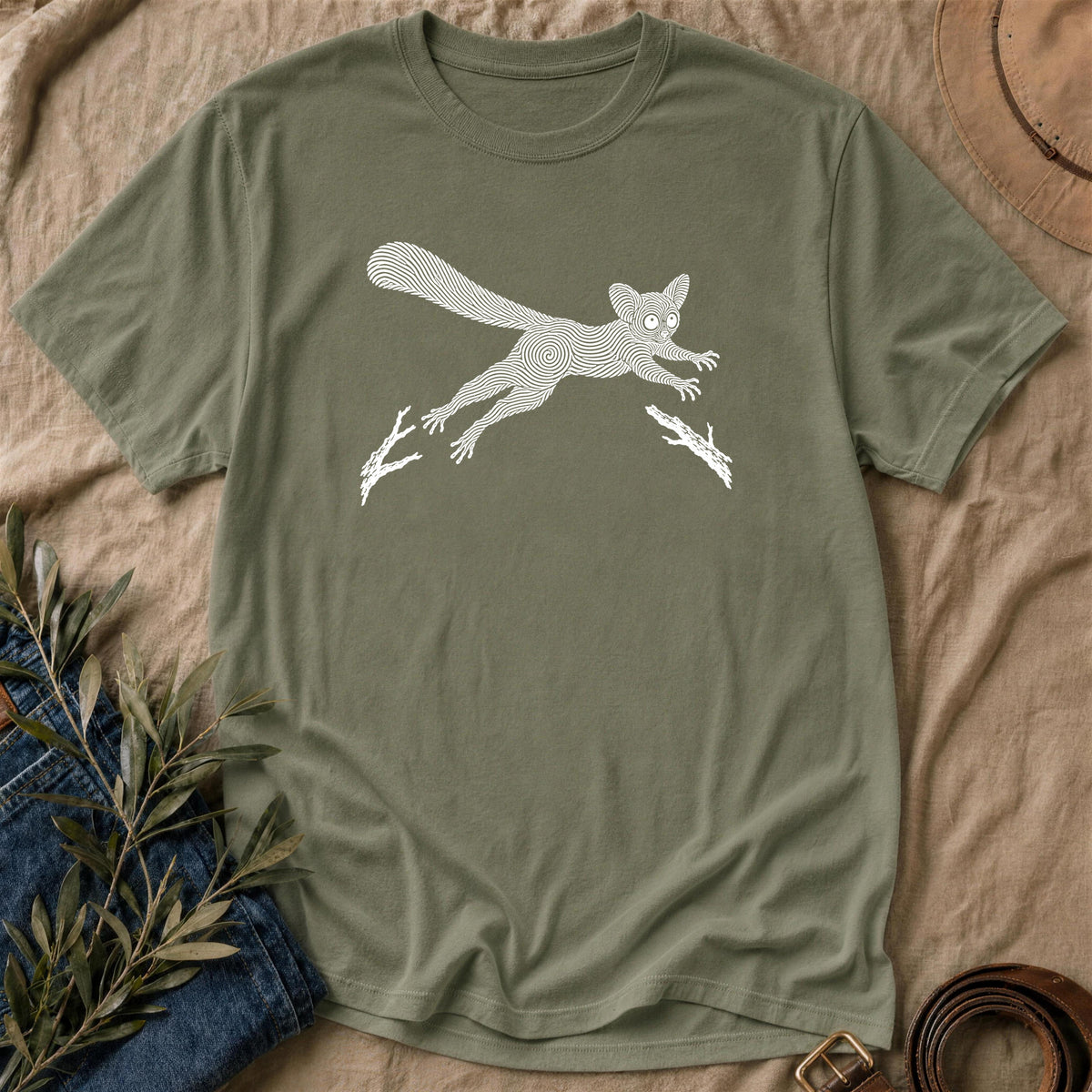 Leap Print - Military Green