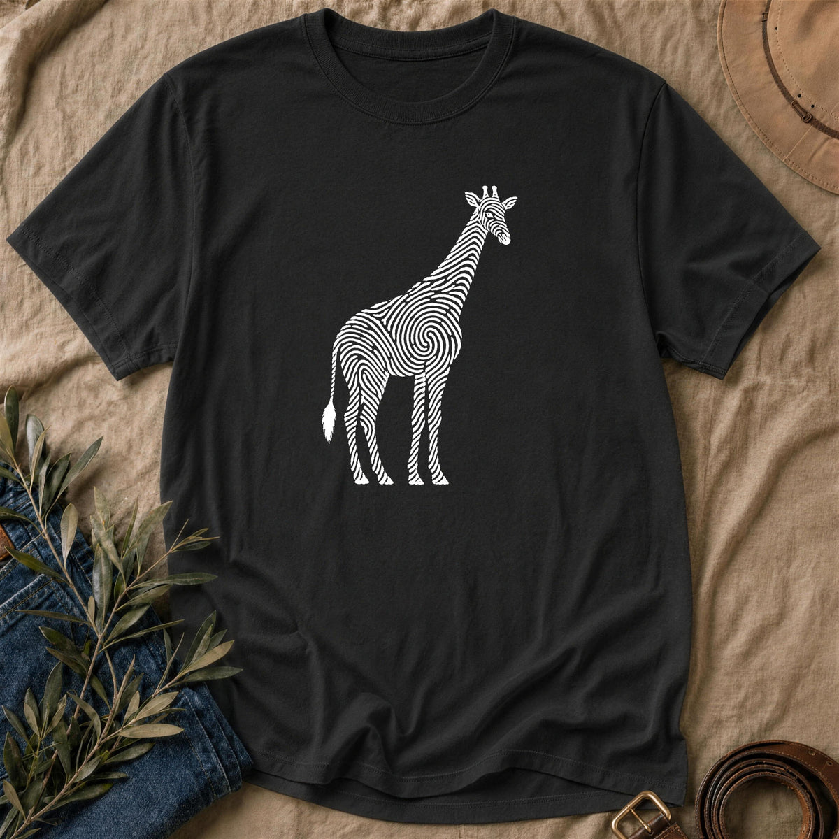 Long Print - Black