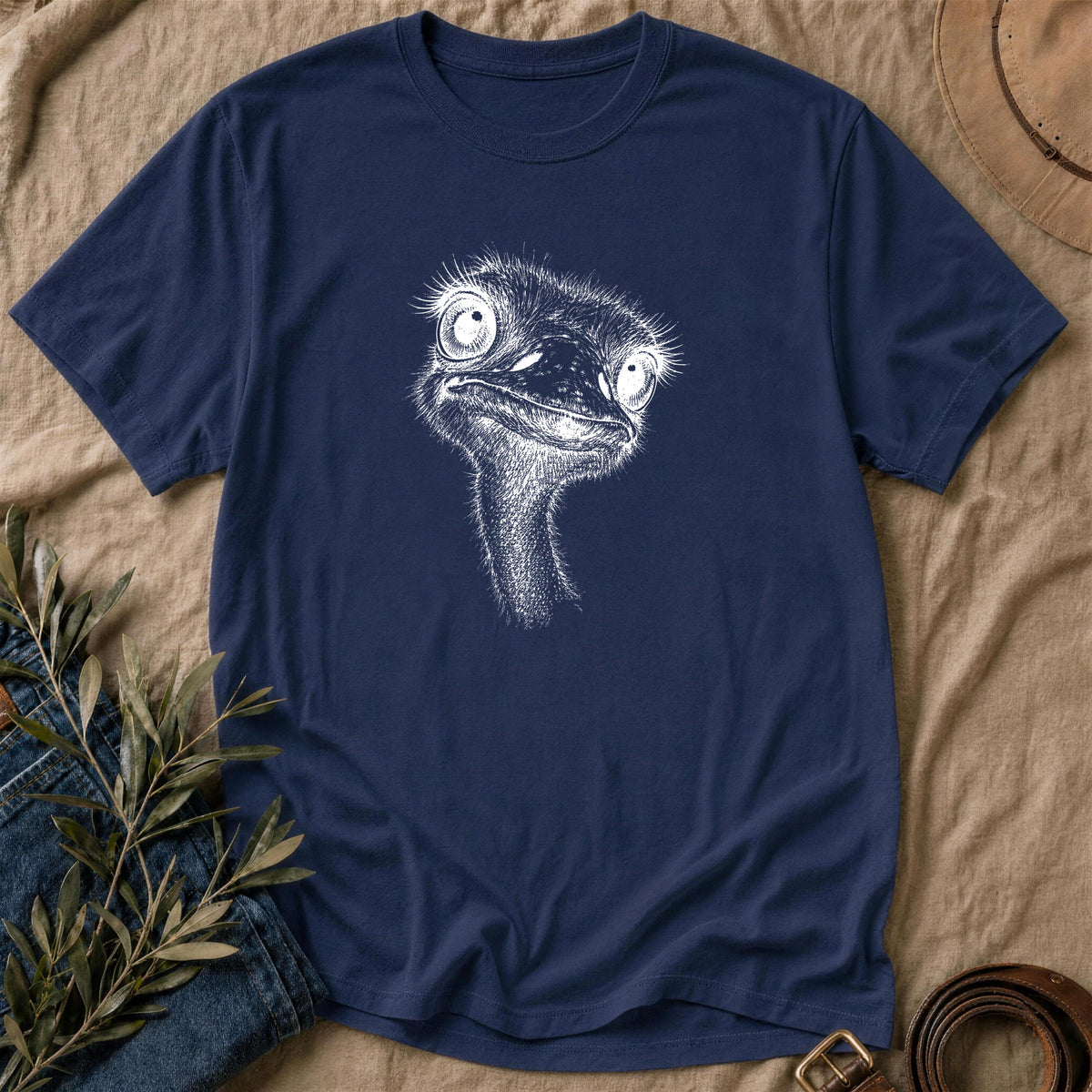 Ostrich Selfie - Navy
