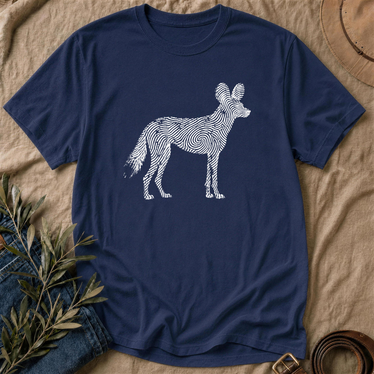 Painted Print - Navy