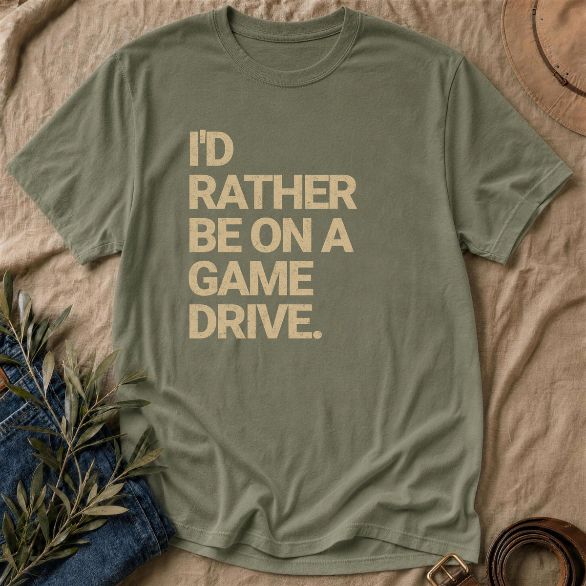 Rather Be Driving - Military Green