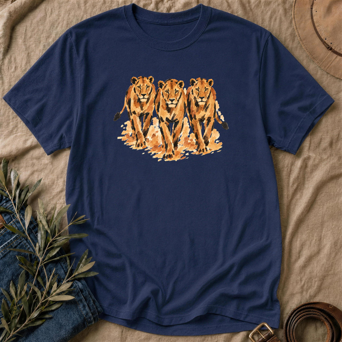 Three Abreast - Navy