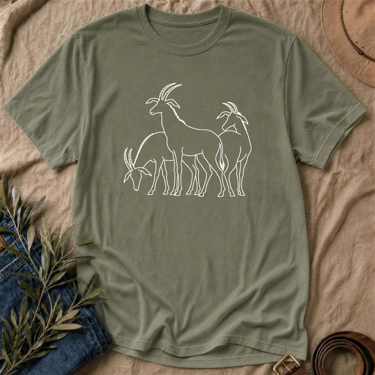 Three Roan - Military Green