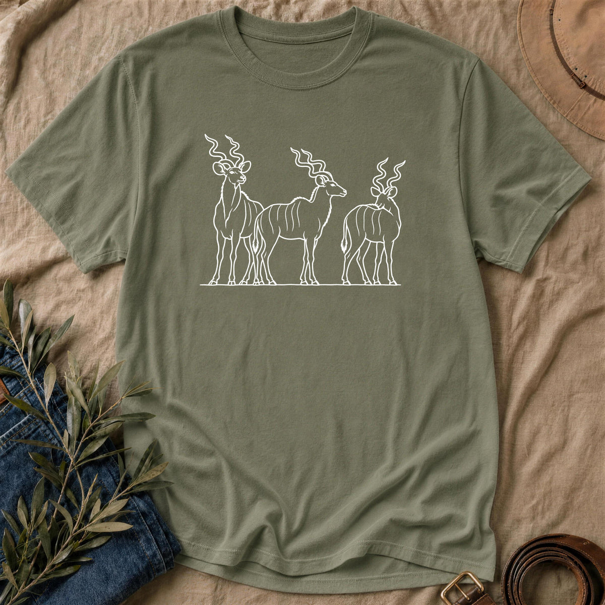 Three Spirals - Military Green