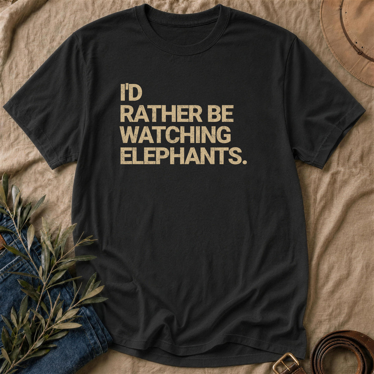 Watching Elephants - Black