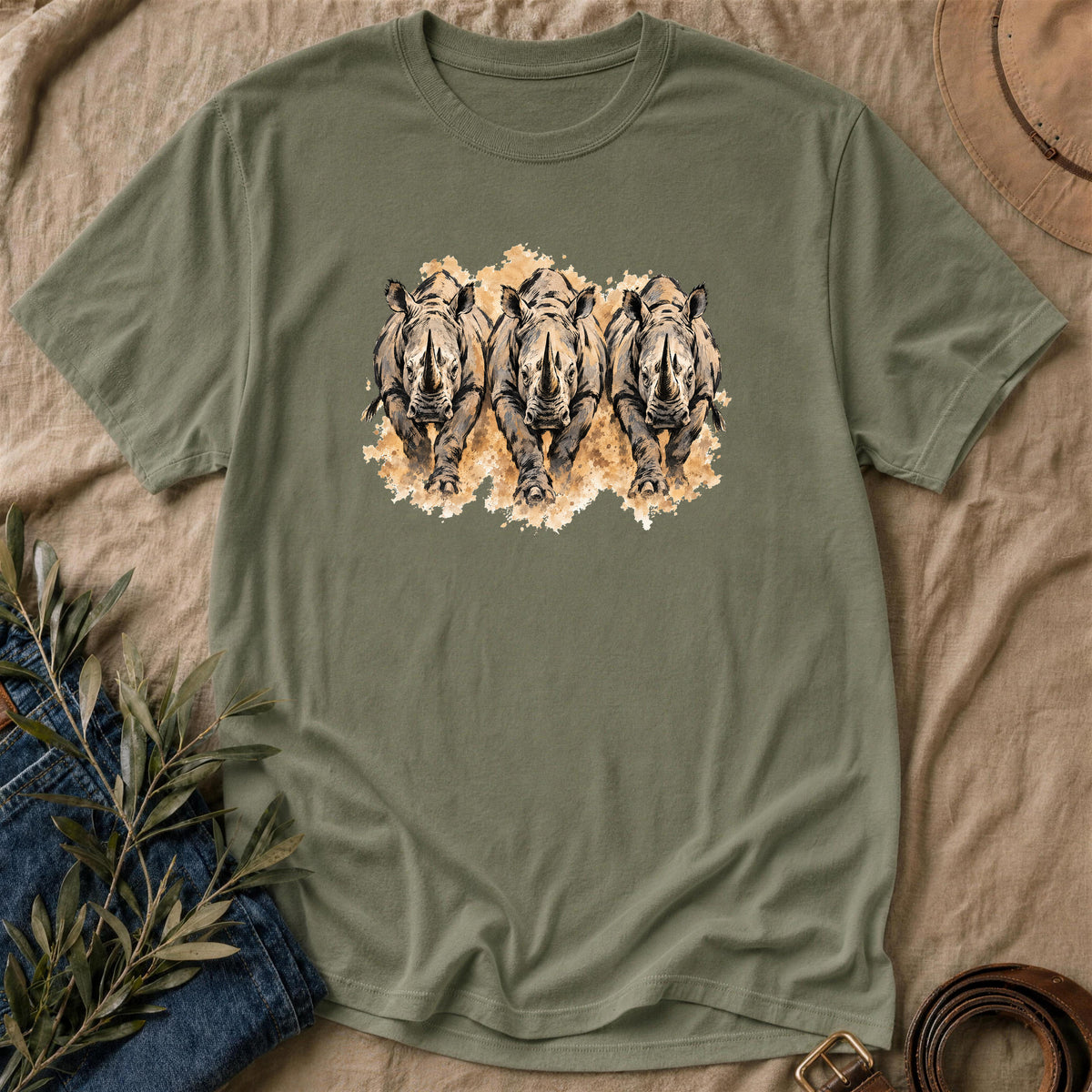 Wide Front - Military Green