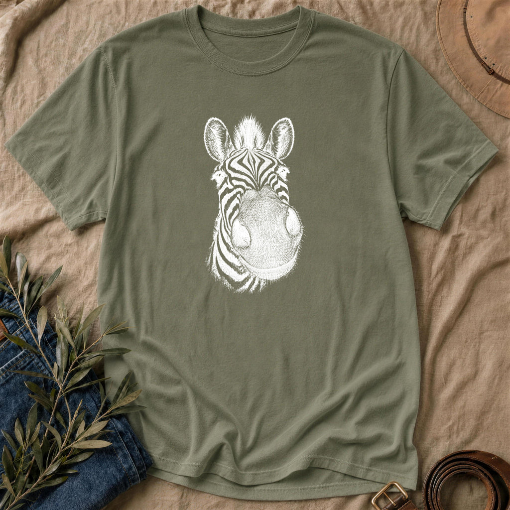 Zebra Selfie - Military Green